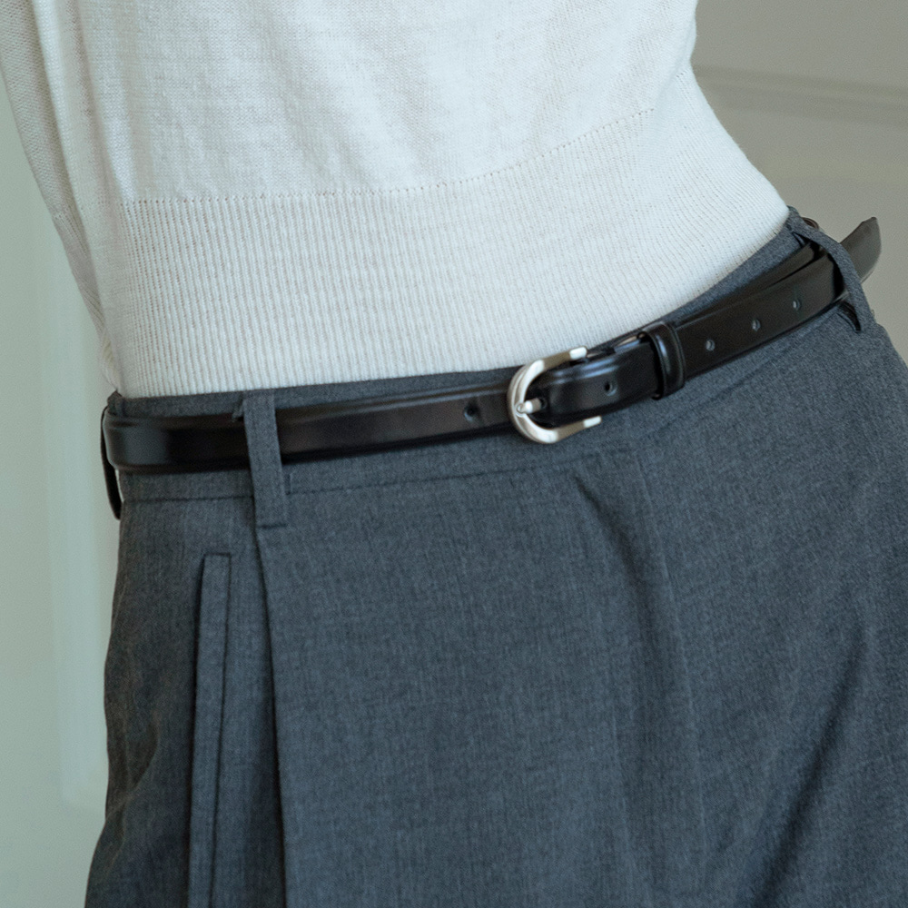 [5/24 예약발송] SIAC3013 leather belt_Black