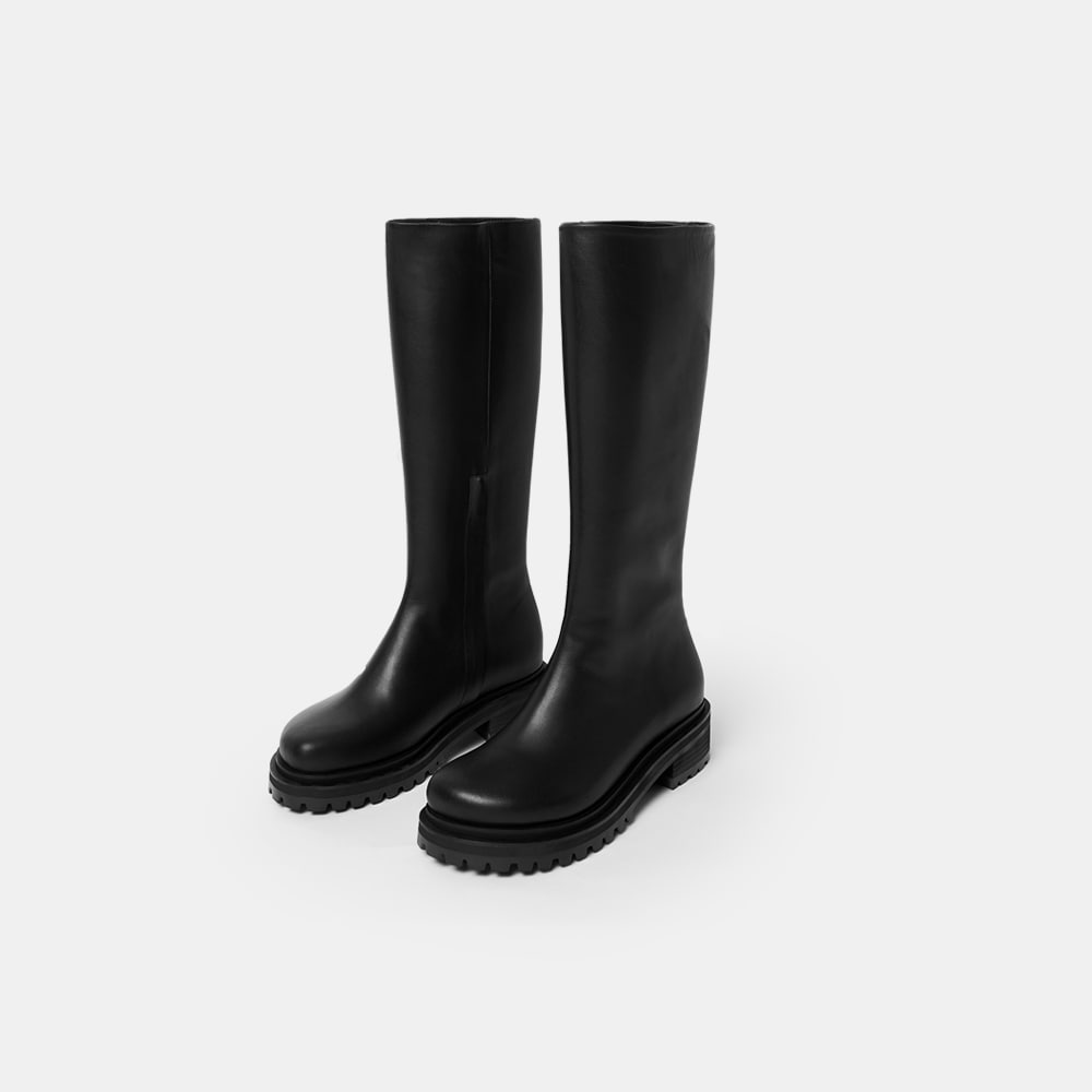 SI AC 3011 Calf Skin Long boots_Black