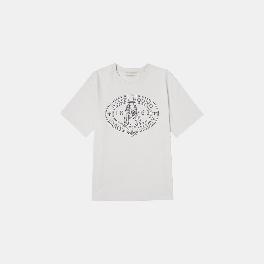 SITP 5064 Basset Hound T-shirt_Gray