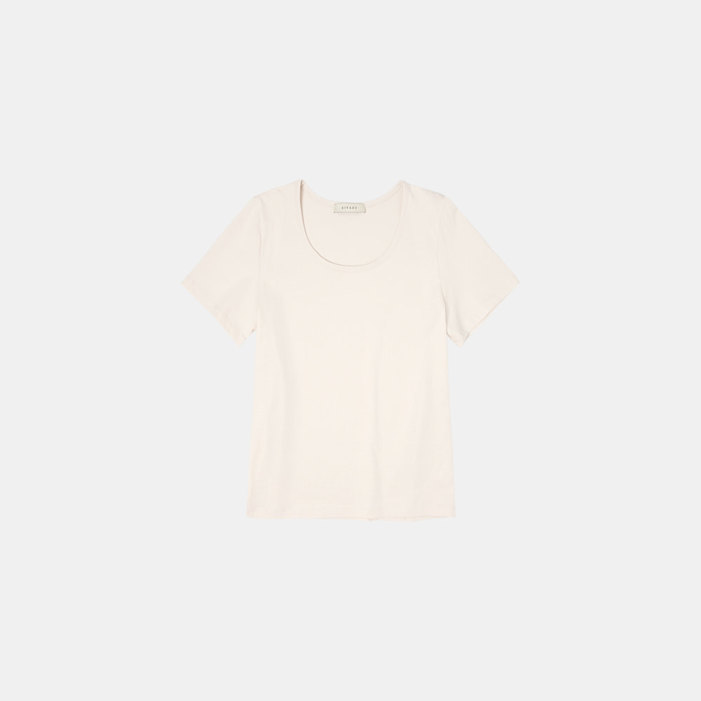 [5/26 예약발송] SITP5063 U-neck T-shirt_Cream