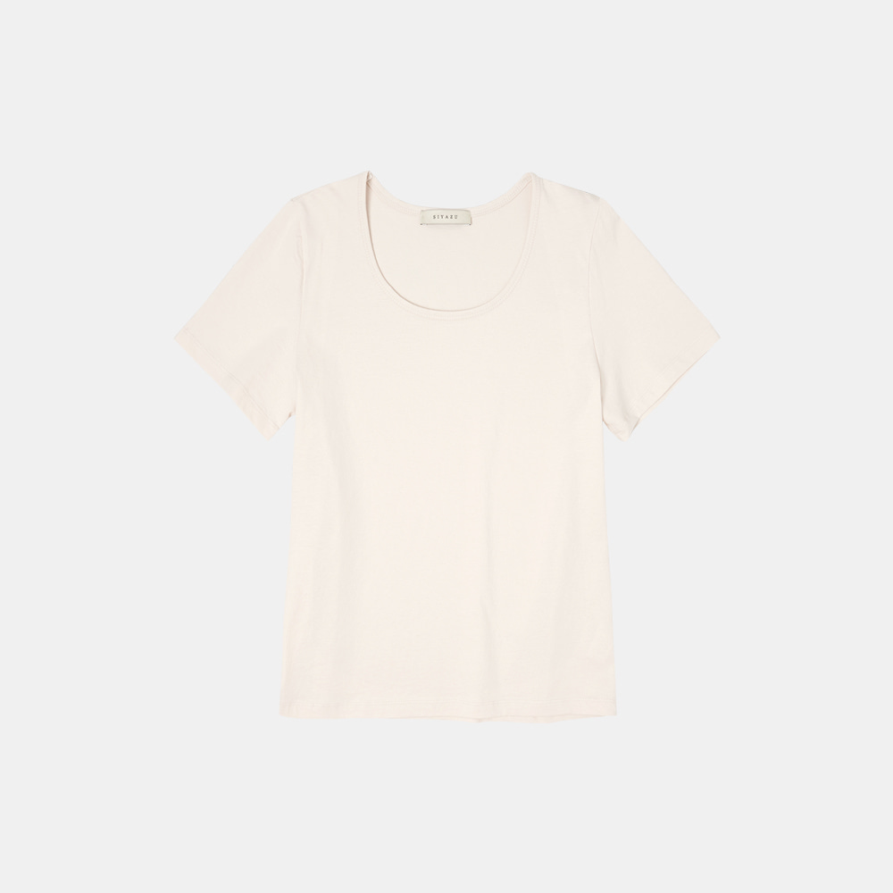 [5/23 예약발송] SITP5063 U-neck T-shirt_Cream