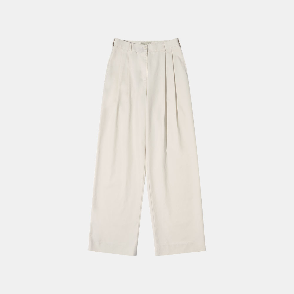 [5/17 예약발송] SIPT7068 Two tuck wide chino pants_Ivory