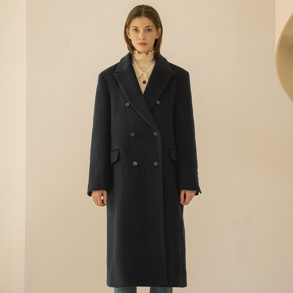 SIOT4059 wool double long coat_Navy
