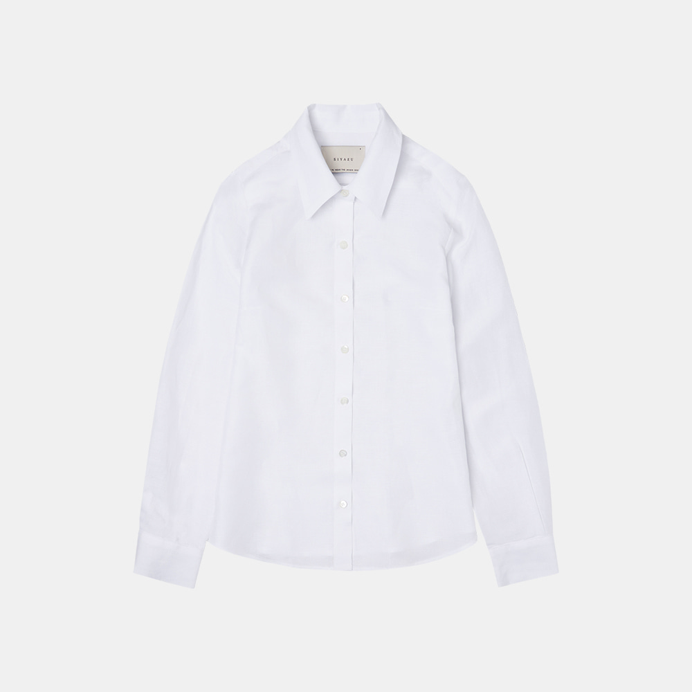 SITP5055 regular-fit linen shirt_White