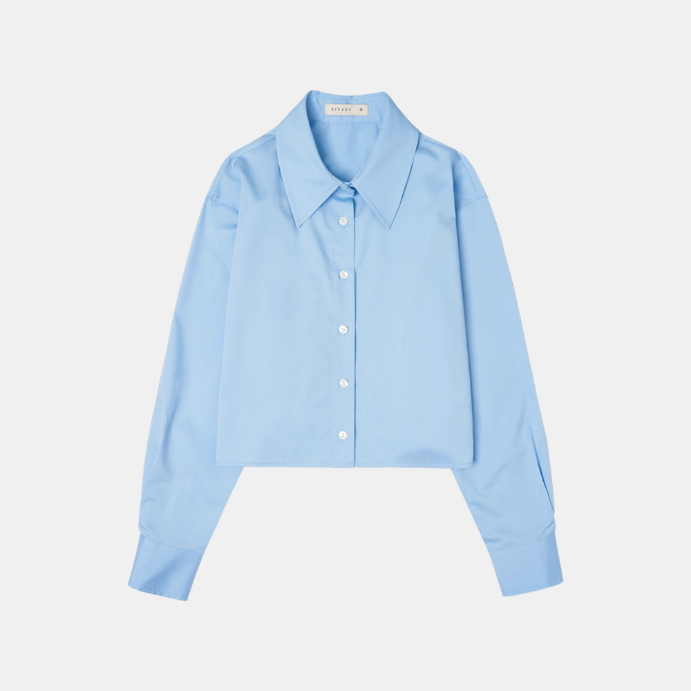 SITP5058 essential crop shirt_Sky blue