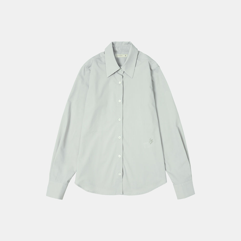 [2/22 예약발송] SITP5070 regular-fit signature shirt_Olive gray