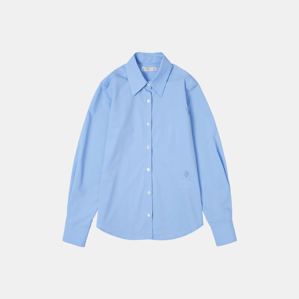 [2/22 예약발송] SITP5070 regular-fit signature shirt_Sky blue