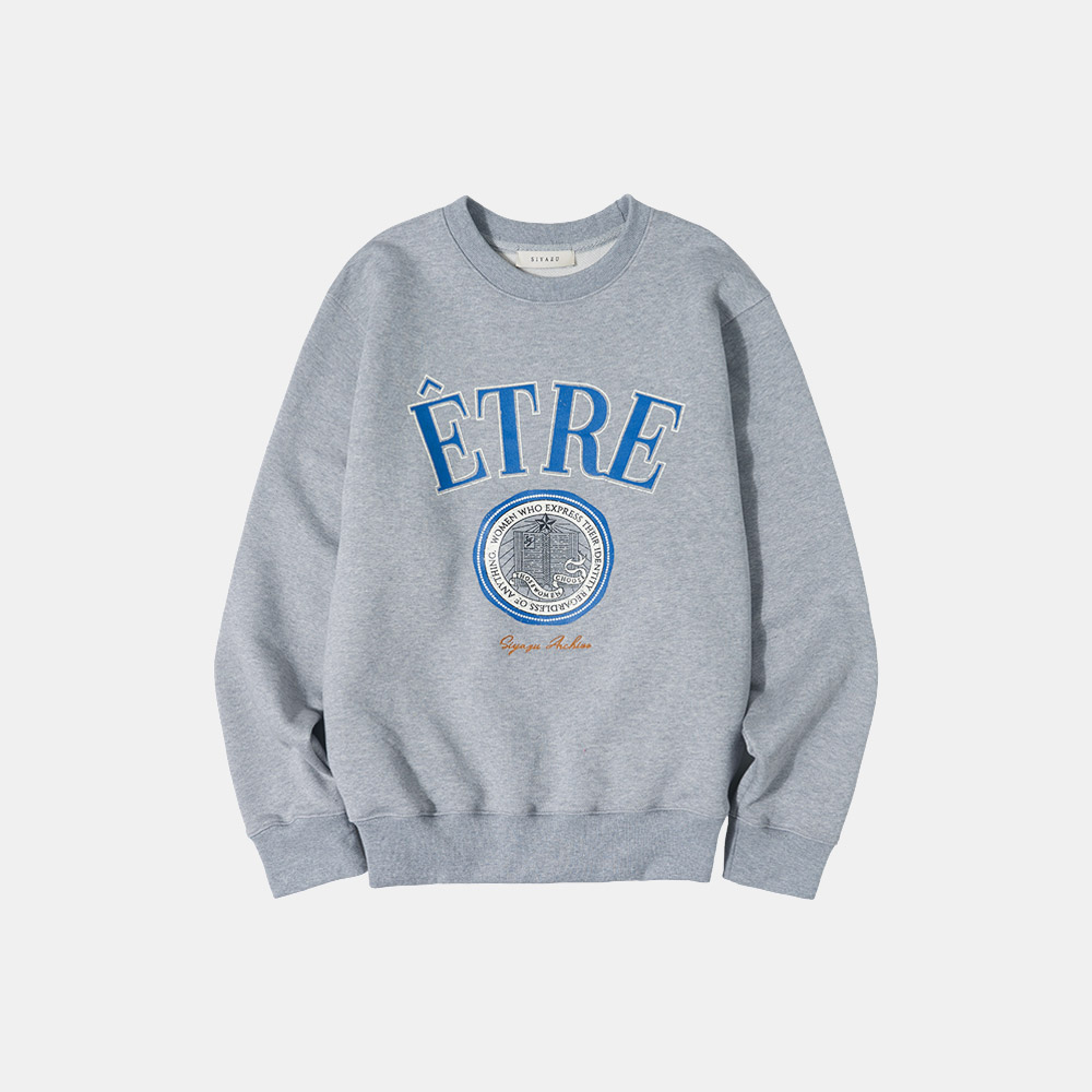 SITP5084 etre printing sweatshirt_Melange gray