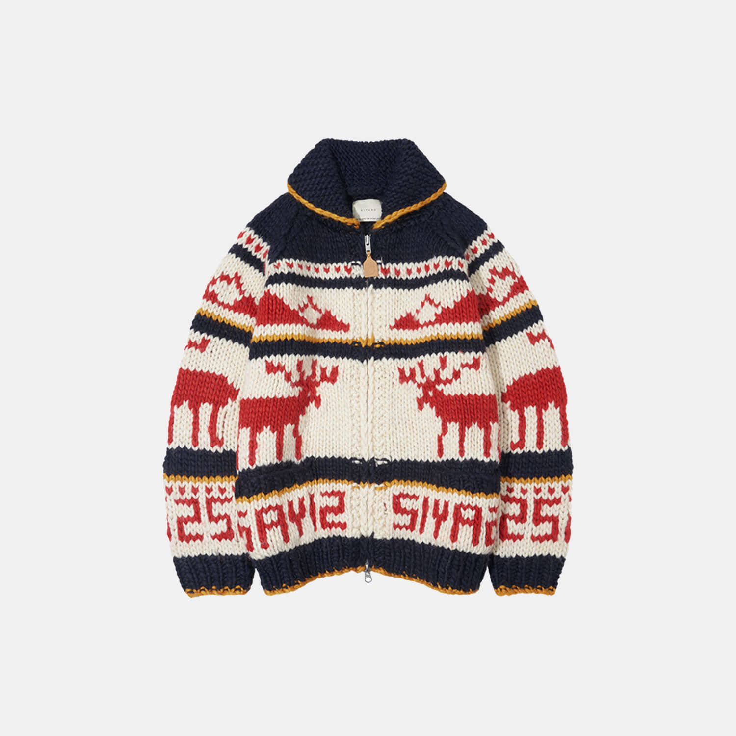 SIOT4057 cowichan handmade sweater_Navy