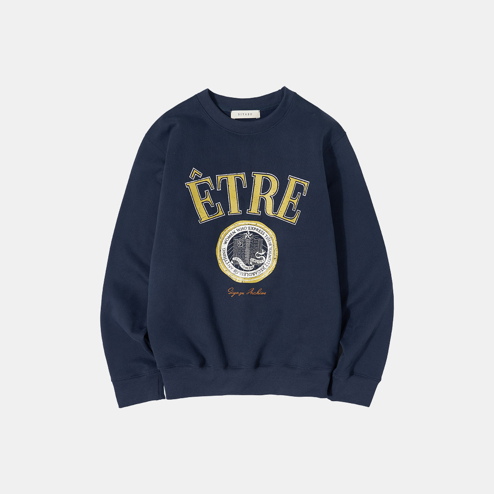 SITP5084 etre printing sweatshirt_Navy