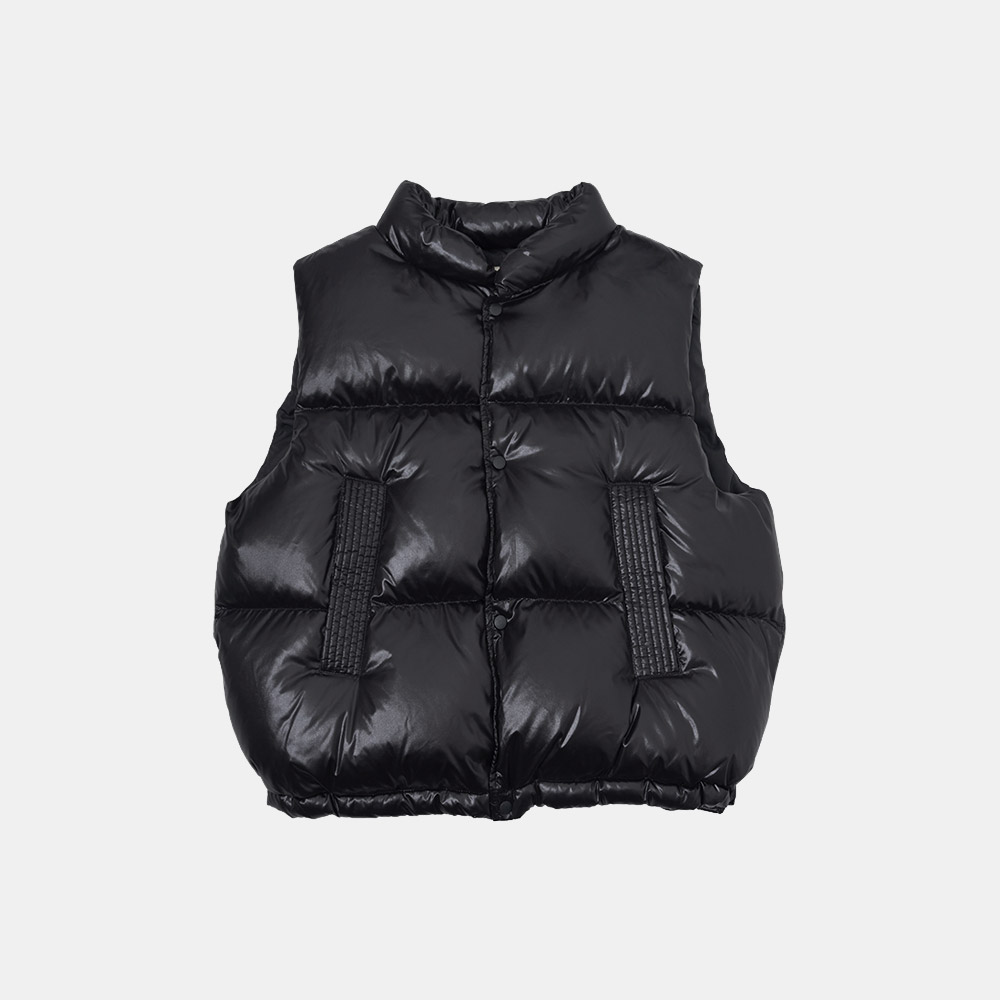 SIOT4053 duckdown glossy PD vest_Black